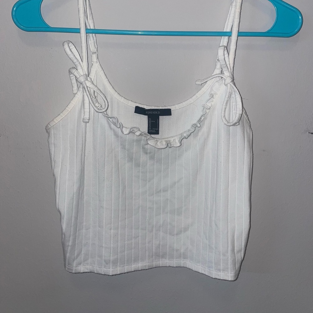White Tank with Adjustable Straps!